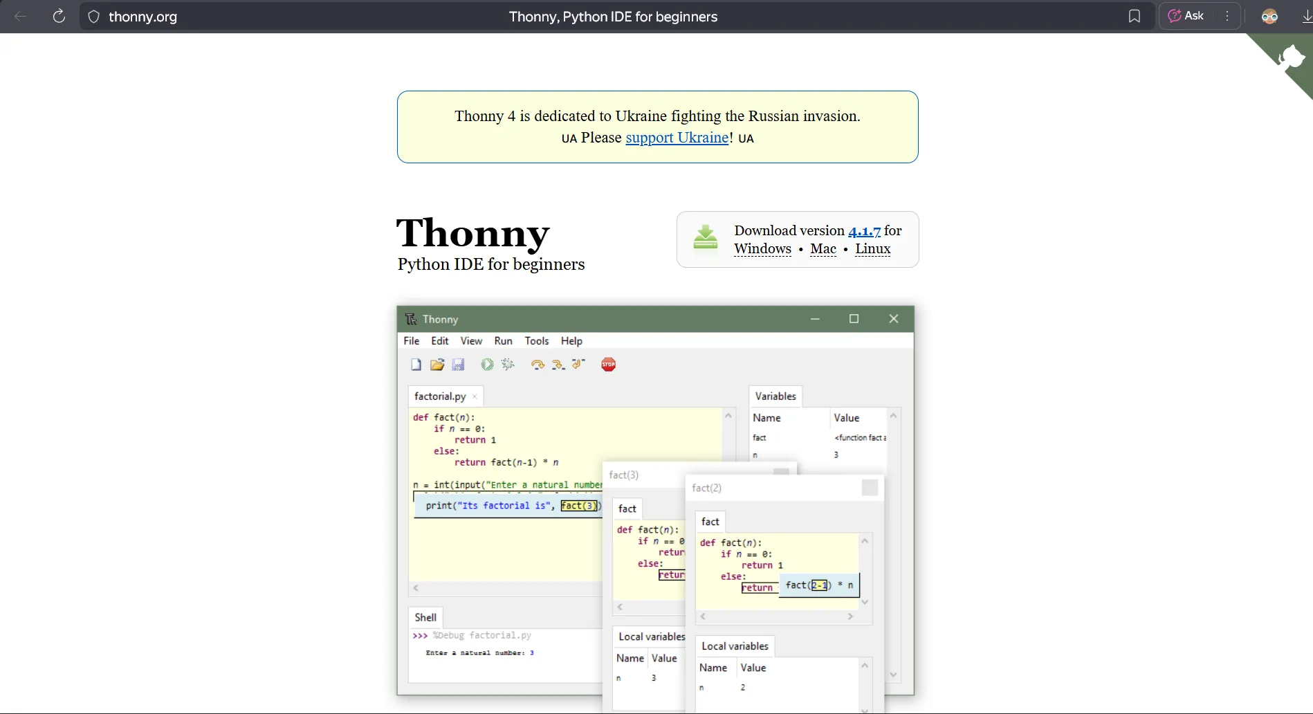Thonny官网