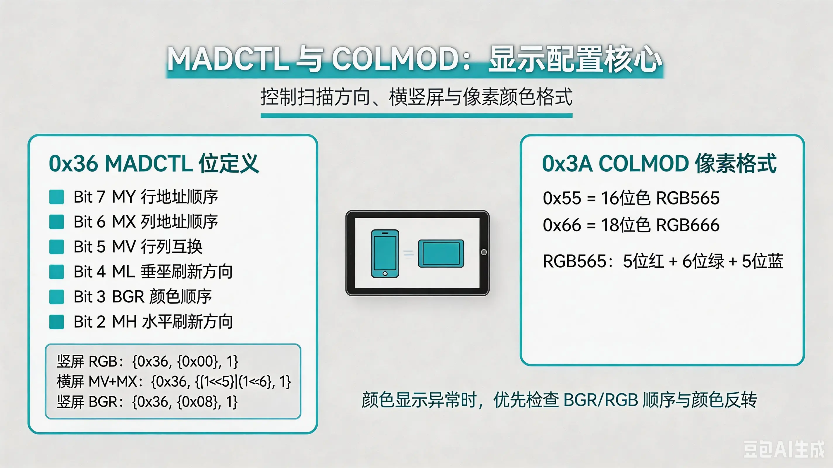MADCTL 与 COLMOD1