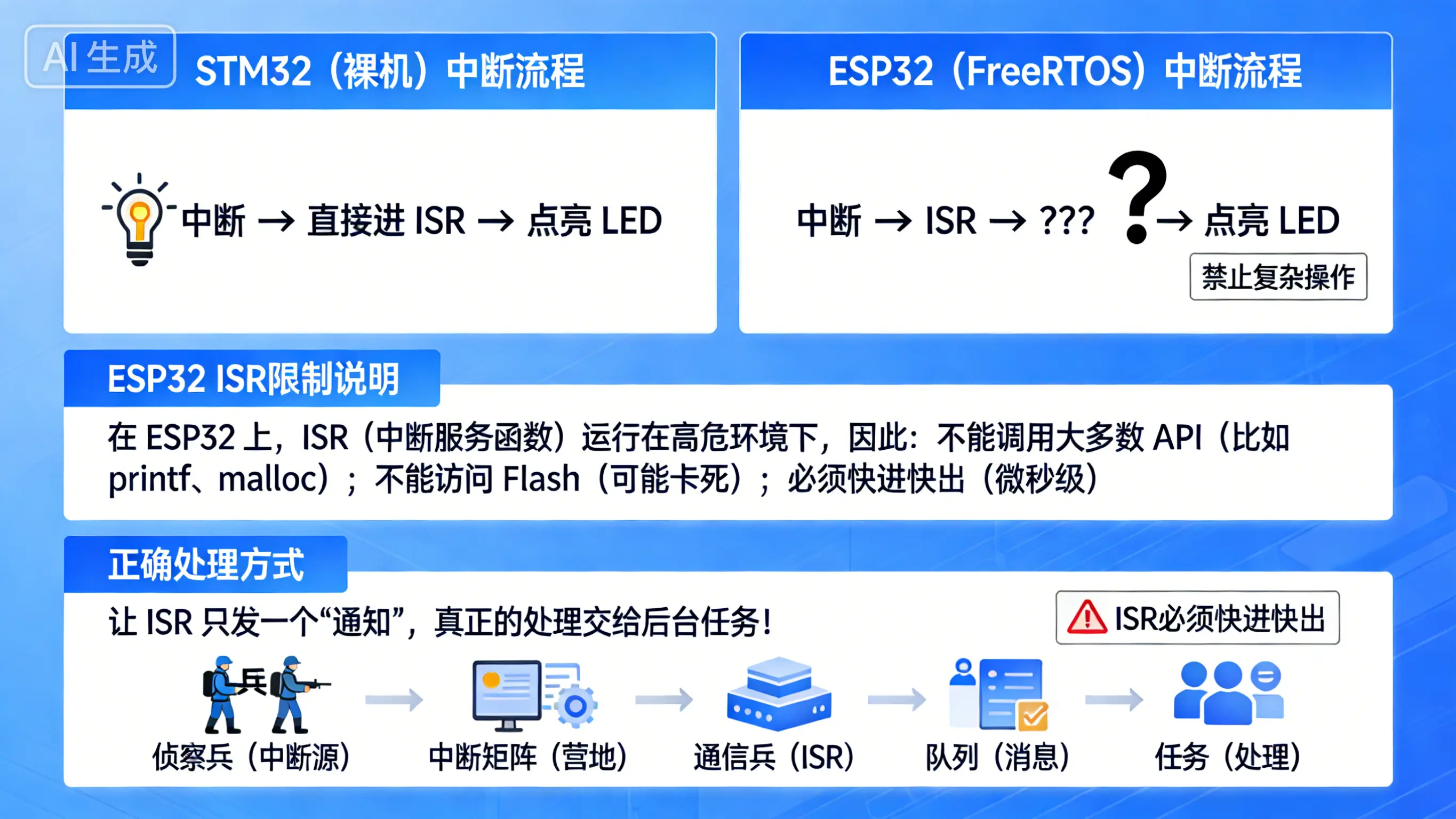 ESP-IDF框架下ESP32-S3中断比对