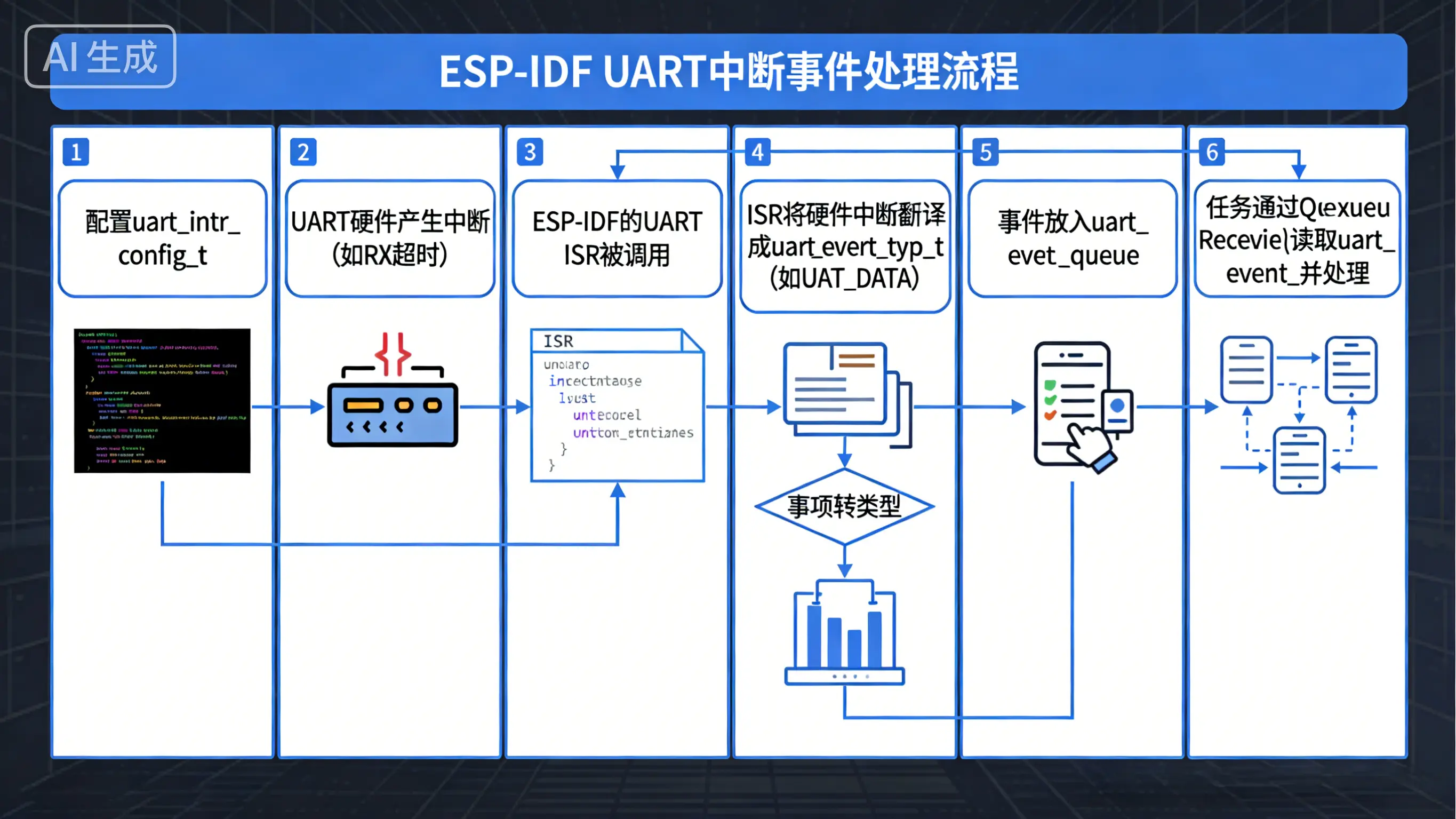 ESP-IDF的UART中断事件处理流程
