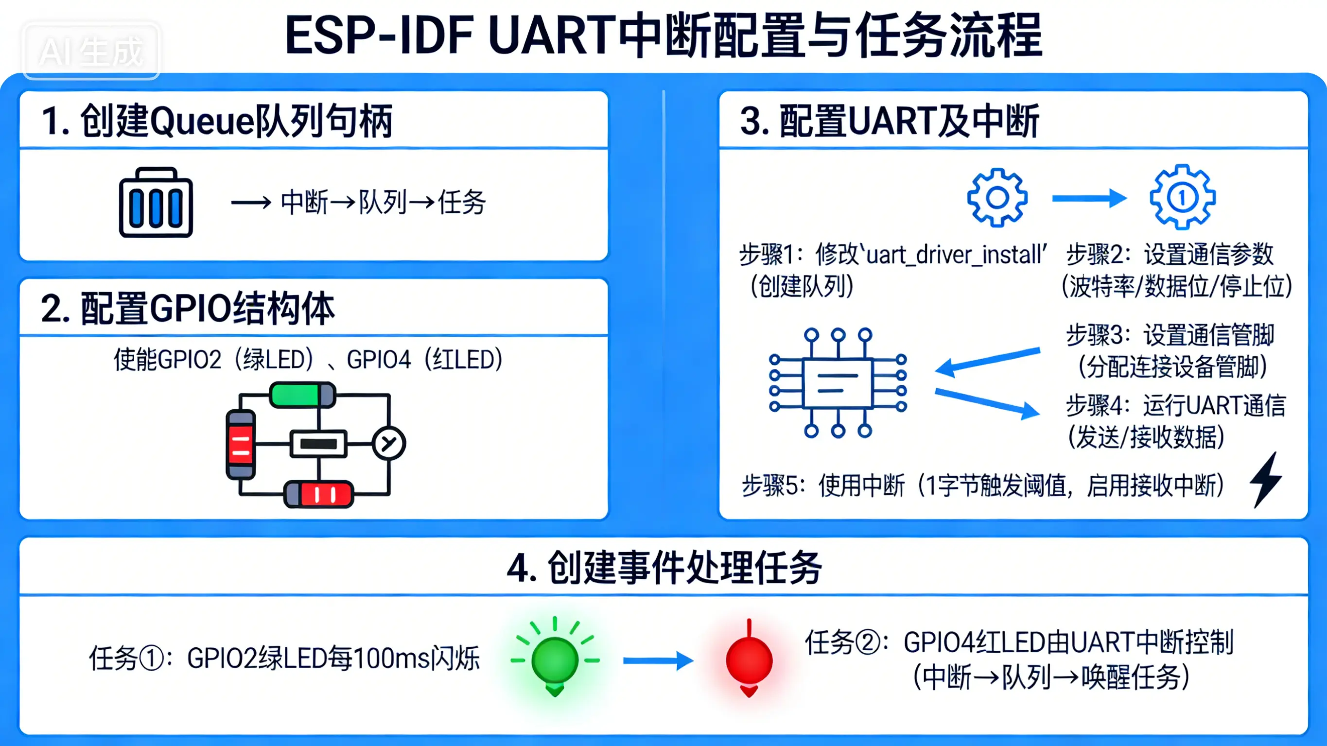 UART中断流程代码编写步骤