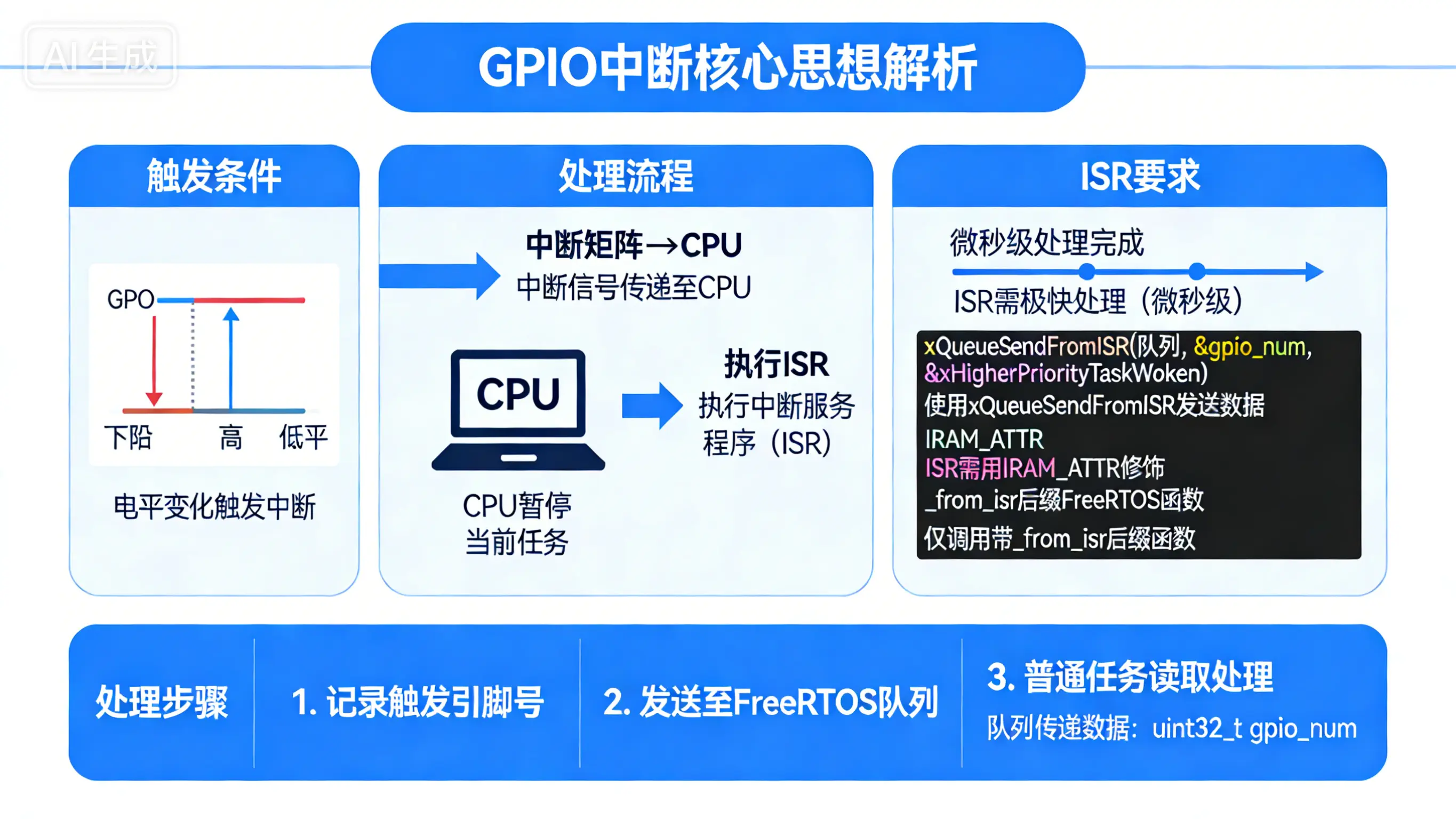 GPIO中断及CPU响应并执行ISR流程1