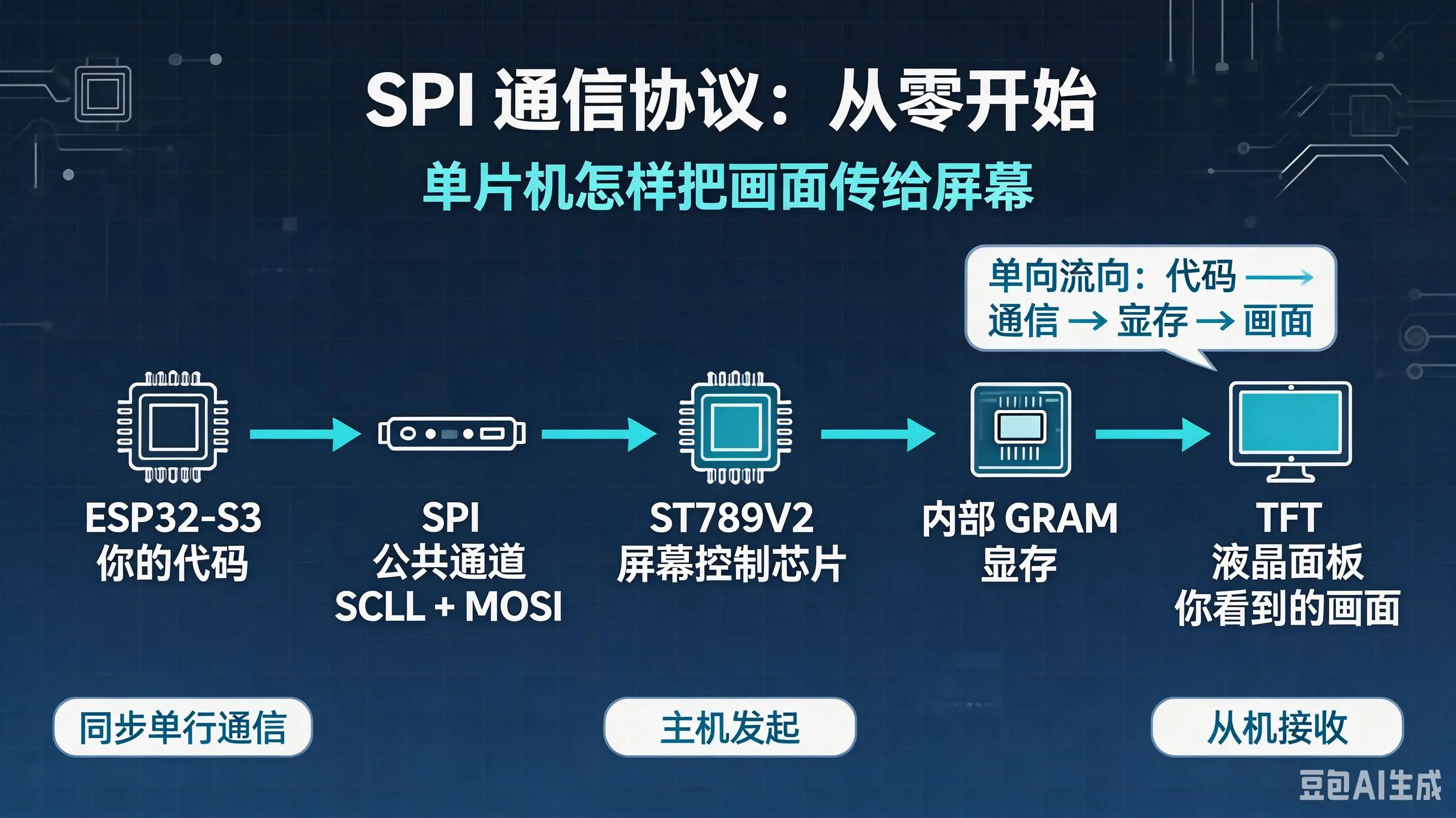 从 ESP32-S3 到 TFT 面板